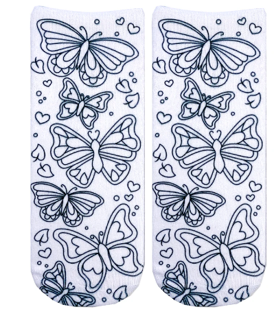 Butterfly Coloring Socks