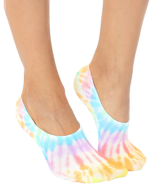 Pastel Tie Dye No Show Socks