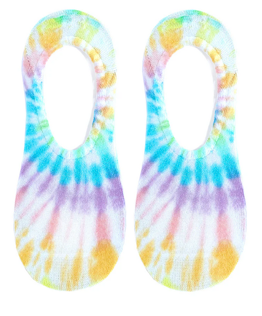 Pastel Tie Dye No Show Socks