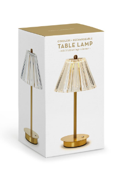 LED Cordless Table Lamp with Acrylic Shade