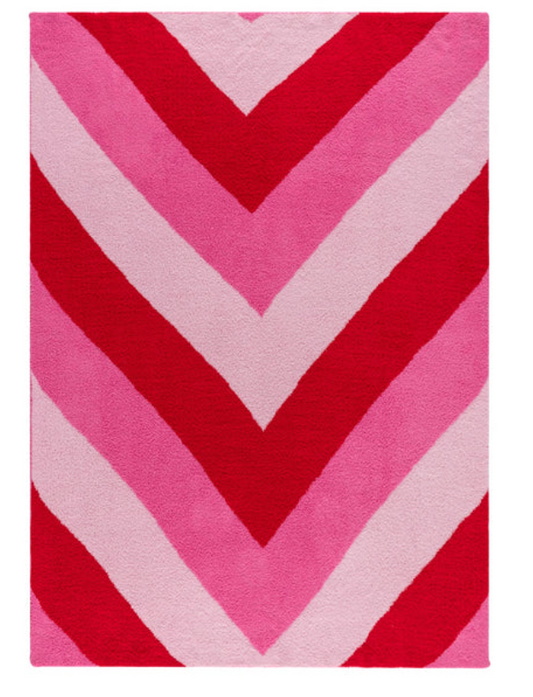 Pink Chevron Throw