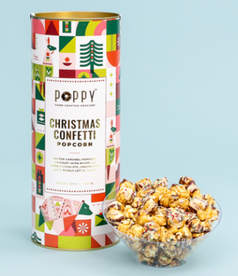 Christmas Confetti Holiday Cylinder Popcorn