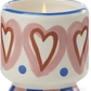 Handpainted "Hearts" Ceramic - Rosewood Vanilla Candle