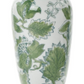 Hand-Painted Green and White Chinoiserie Vases