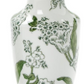 Hand-Painted Green and White Chinoiserie Vases