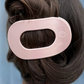 Pearly Pink Flat Round Clip