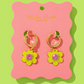 Flower Huggie Earrings