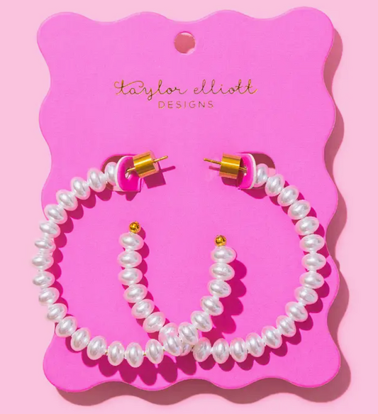 Charlotte Pearl Hoops