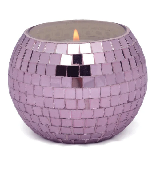 Lavender Disco Ball Candle