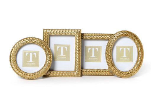 Laurel Wreath Gold Photo Frames