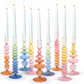 Tie Dye Handblown Glass Candleholders