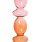 Tie Dye Handblown Glass Candleholders