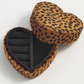 Mini Heart Cheetah Travel Jewelry Box