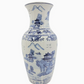 Blue & White Chinoiserie Ceramic Table Vase 18"
