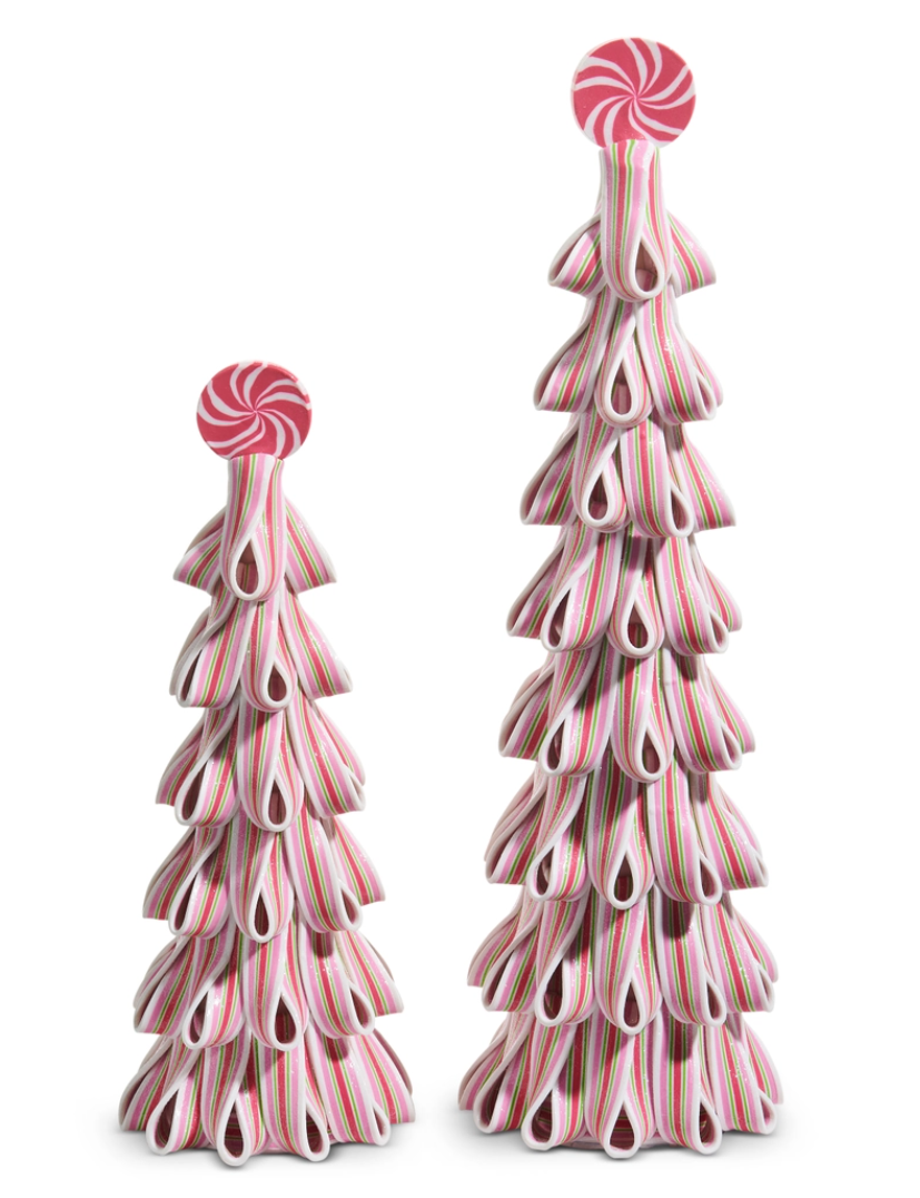 Pink Ribbon Candy Trees