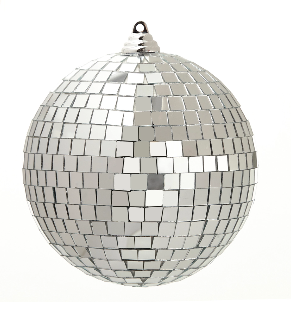 6" Silver Disco Ball Ornament