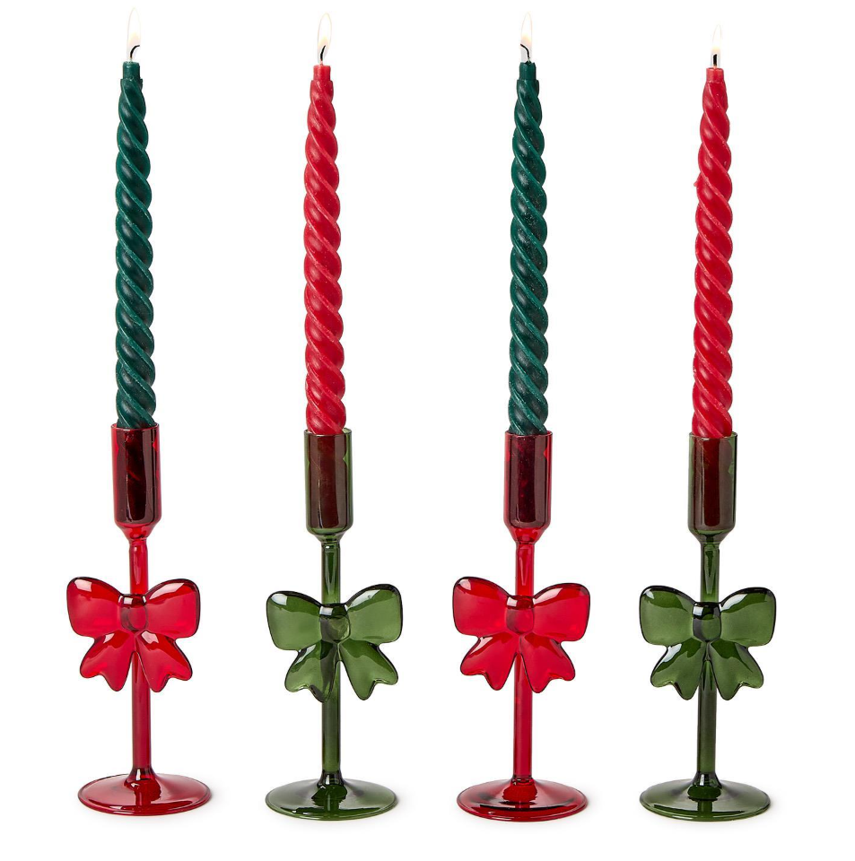 Holiday Bows Candleholders