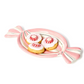 Peppermint Twist Candy Shape Tidbit Dish