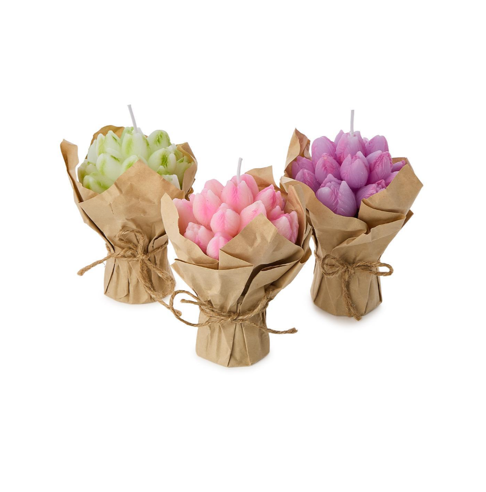Tulip Bouquet Sculpted Candle