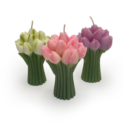 Tulip Bouquet Sculpted Candle