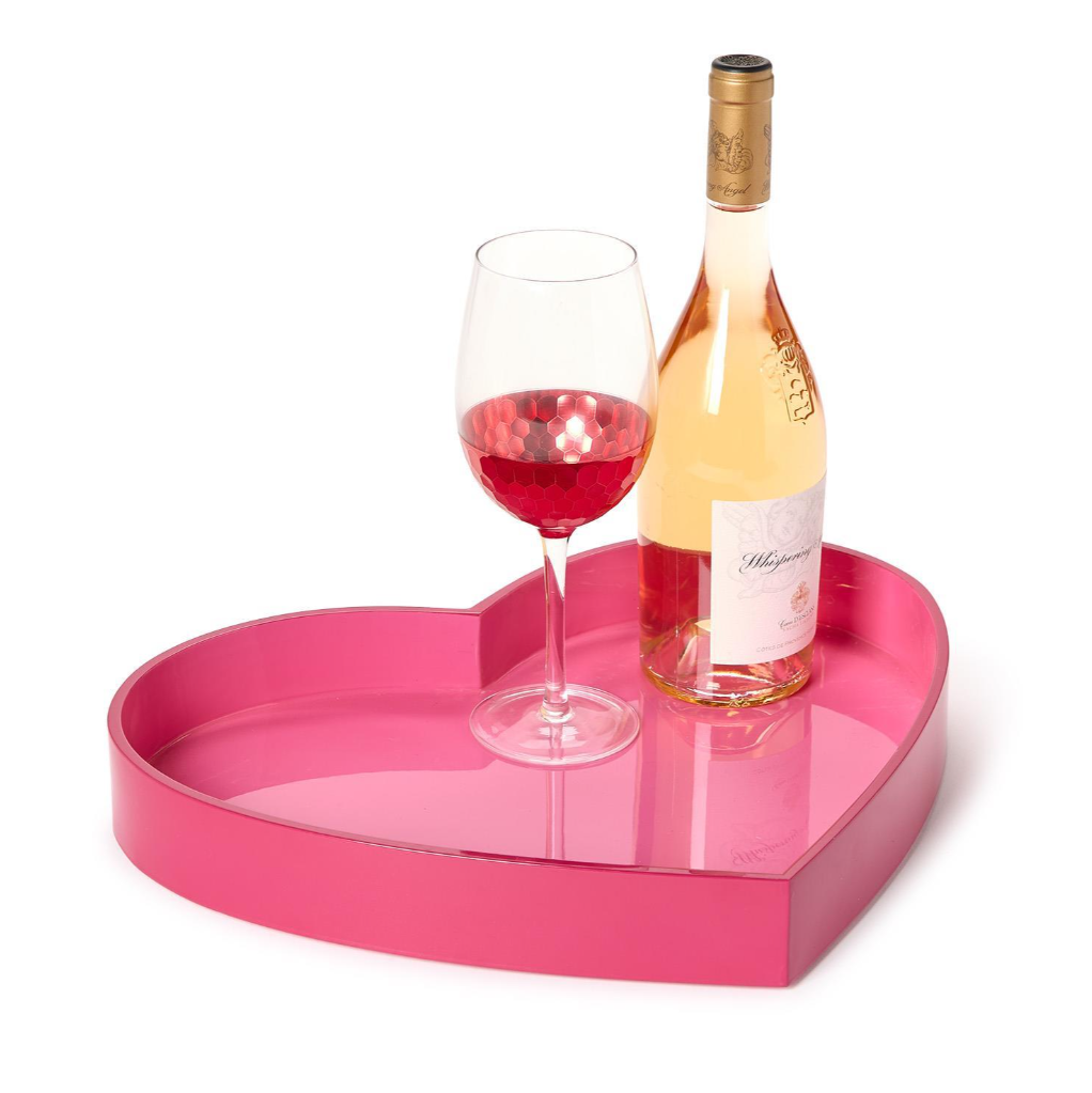 Lacquered Two-Tone Heart Trays