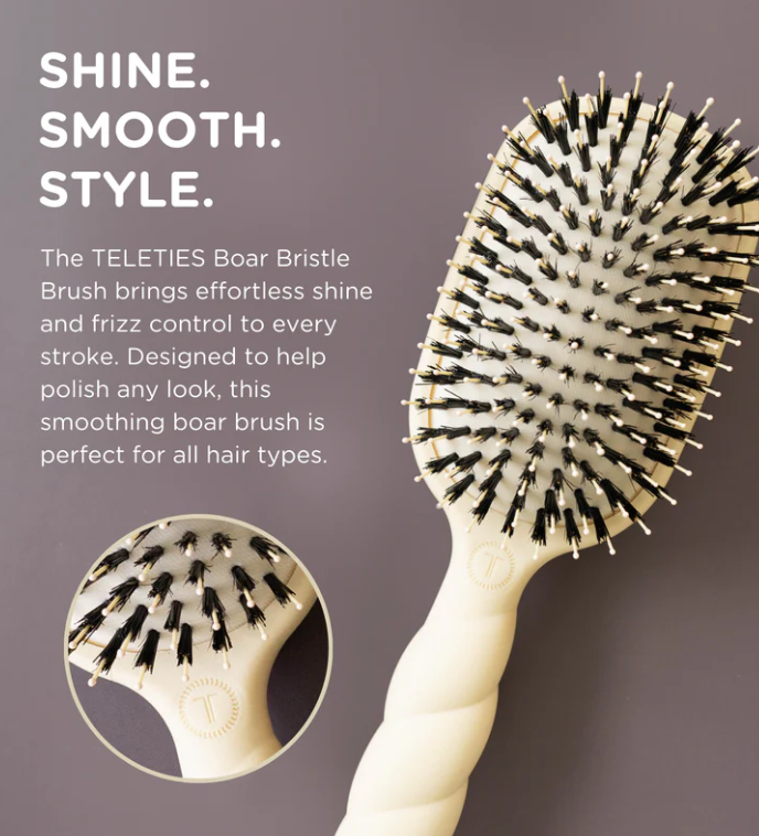 Boar Bristle Hair Brush - Tan