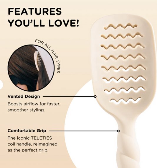 Vented Hair Brush - Tan