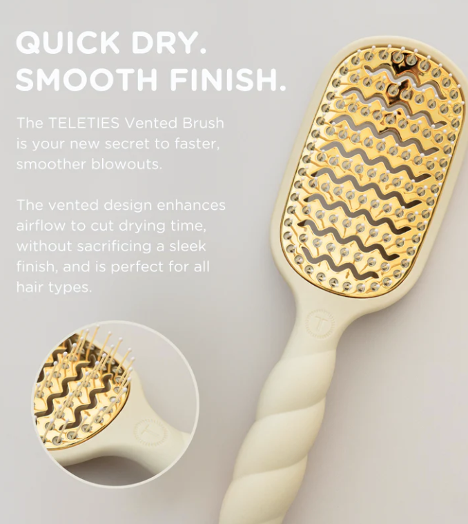 Vented Hair Brush - Tan