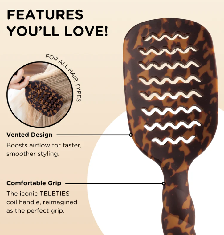 Vented Hair Brush - Tortoise