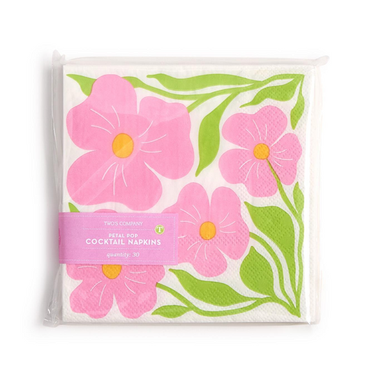 Petal Pop 3-Ply Paper Cocktail Napkin (includes 30 napkins)