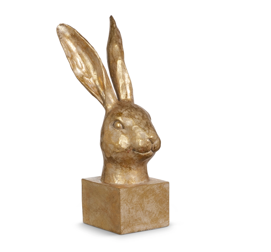 Gold Rabbit Bust