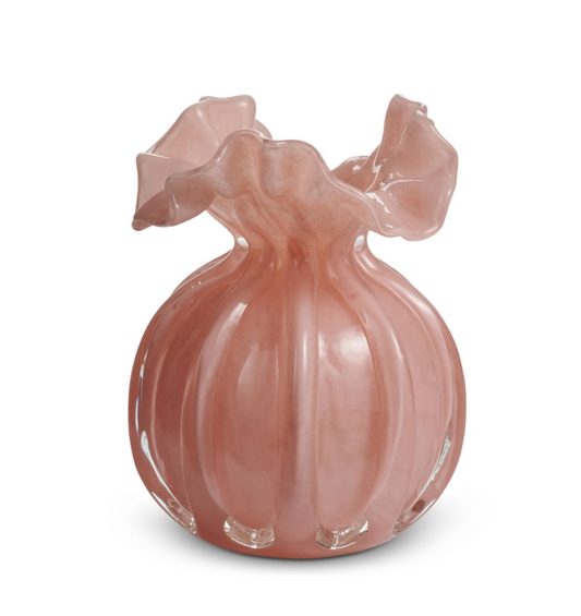 Mini Pale Pink Ruffle Vase