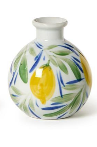 Lemon Grove Hand-Painted Mini Lemon Vases