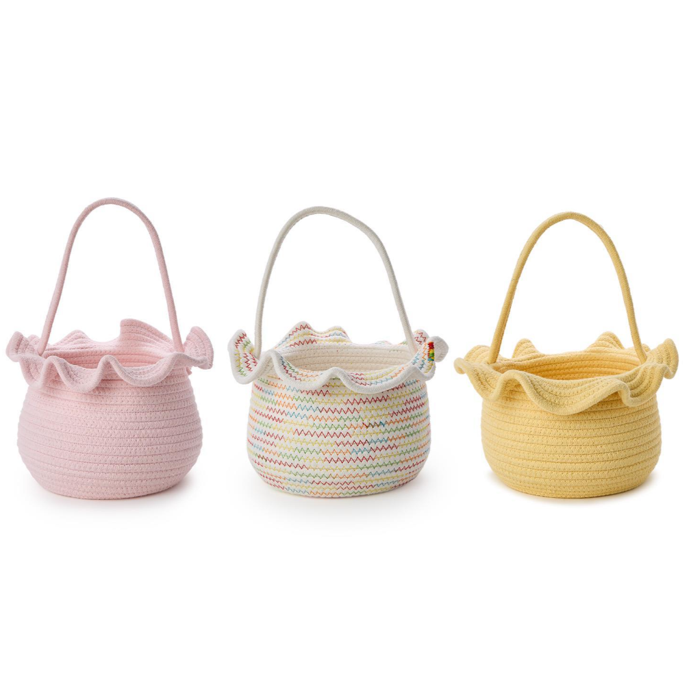 Ruffles Cotton Rope Basket