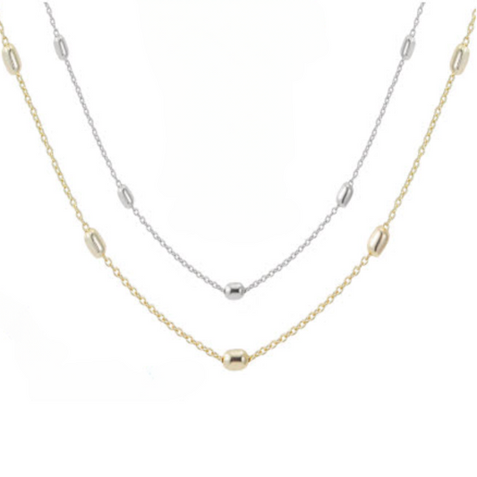 Everyday Beaded Layering Necklace - Gold