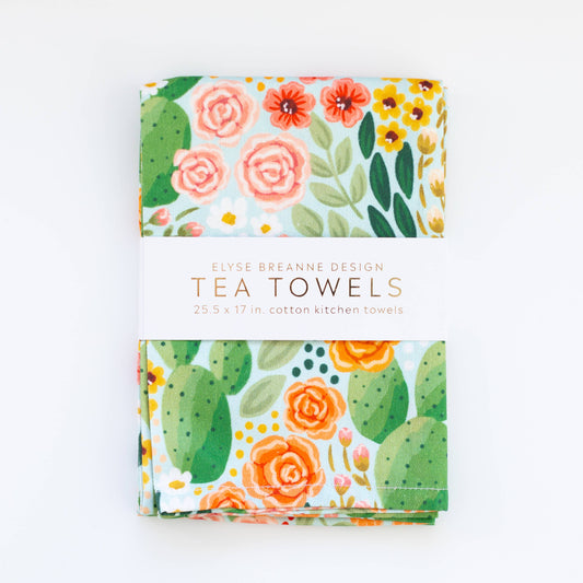 Pack of 2 Cactus Blooms Tea Towels