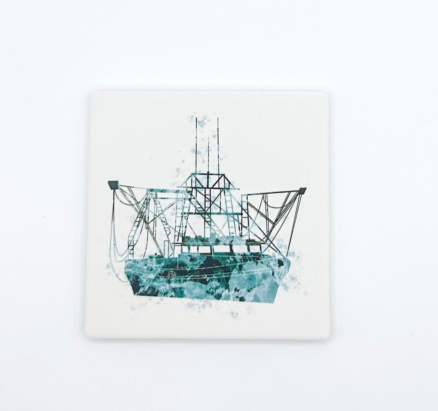Louisiana Ceramic Coasters - Blue & White (set of 2)