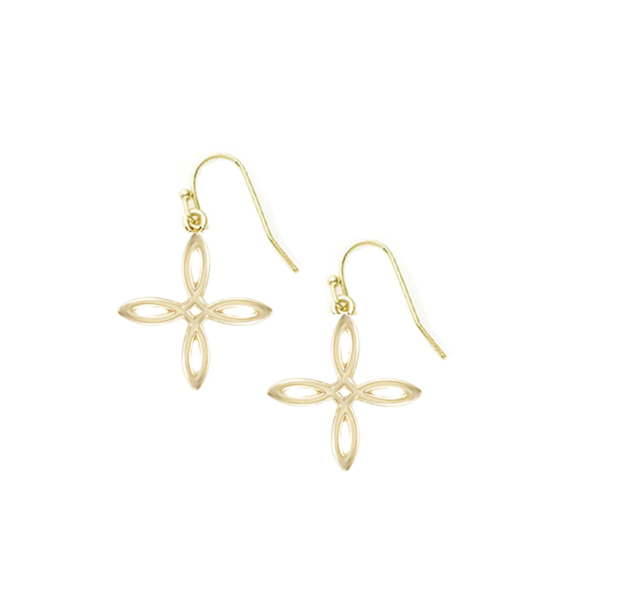 She's Classic Mini Cross Drop Earrings