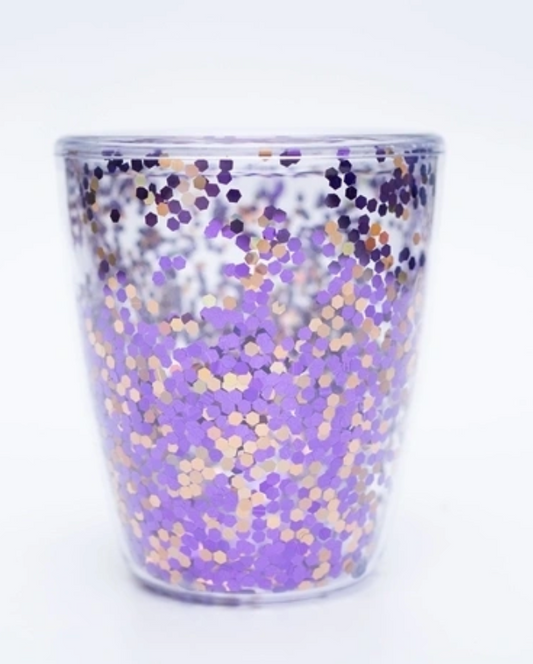 LSU Glitter Acrylic Wine Glass